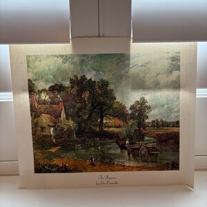 Vintage Canvas The Haywain by John Constable Reprint Litho In The U.S.A. D.A.C.